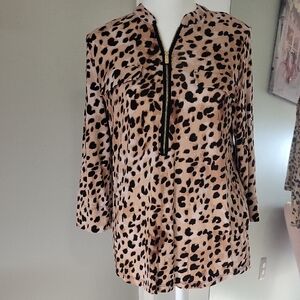 Calvin Klein Leopard Print Blouse